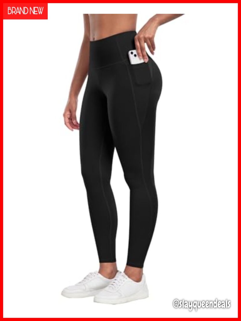 High Waisted Tummy Control Leggings with Pockets Soft Yoga Workout Pants